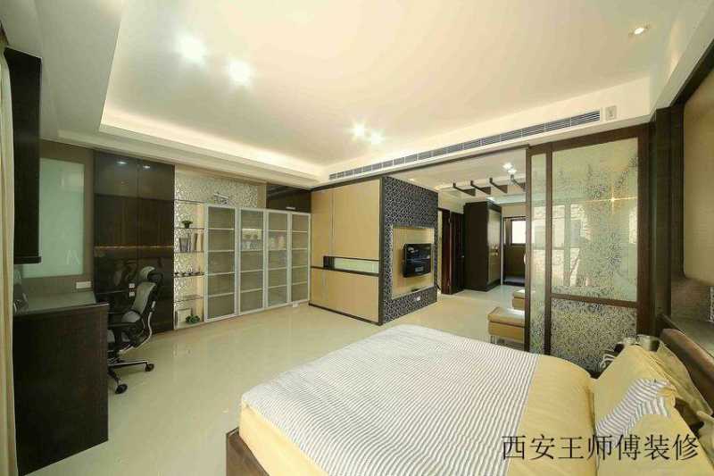 现代混搭装修卧室隔断设计