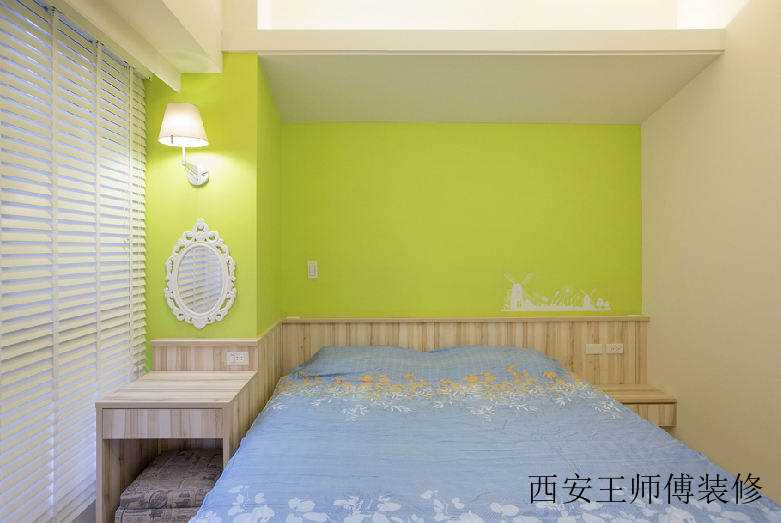 清新简约卧室背景墙设计