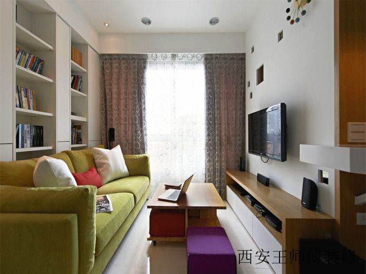原木清新北欧风格客厅装饰效果图