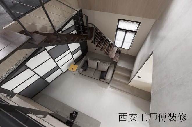 现代简约复式楼梯效果图