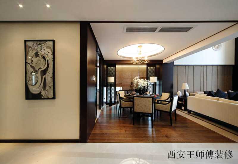 儒雅新中式风格餐厅设计装潢欣赏图