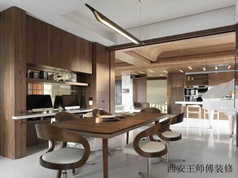 实木现代简约餐厅案例图