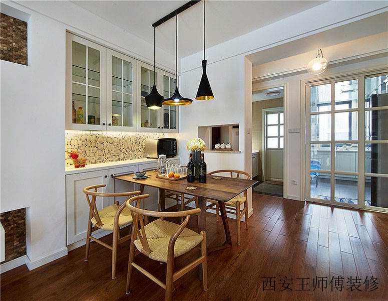 简约宜家餐厅实木餐桌椅装饰图