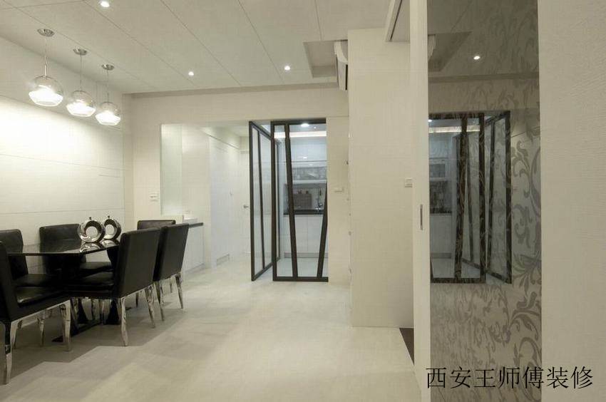 黑白简约现代餐厅效果图