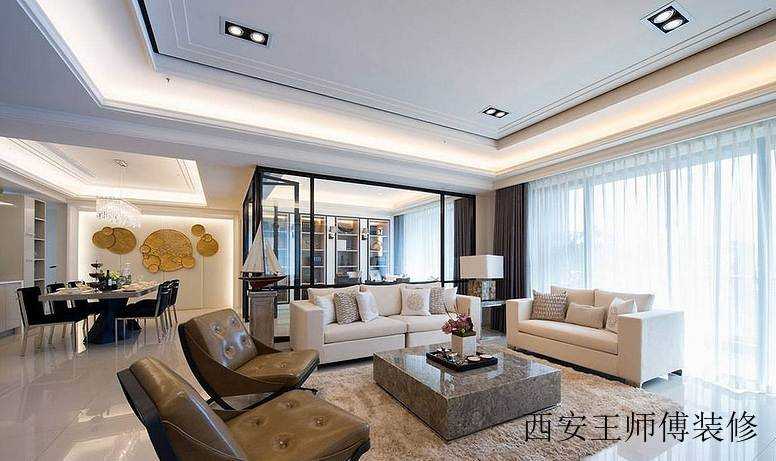 现代时尚潮流三室两厅室内格局分布设计装修图