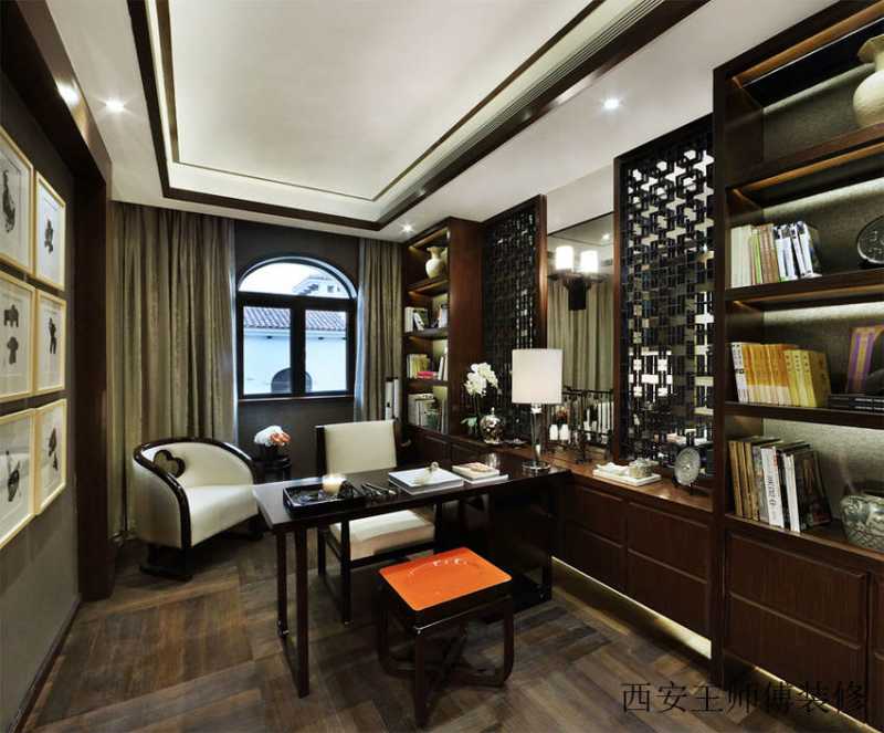 文雅古典现代风格书房设计装修图