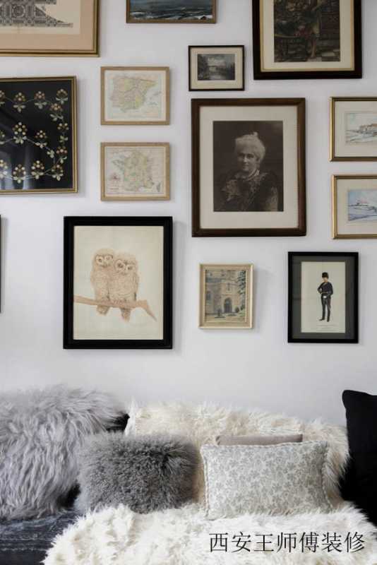 混搭北欧风格白色照片墙设计效果图