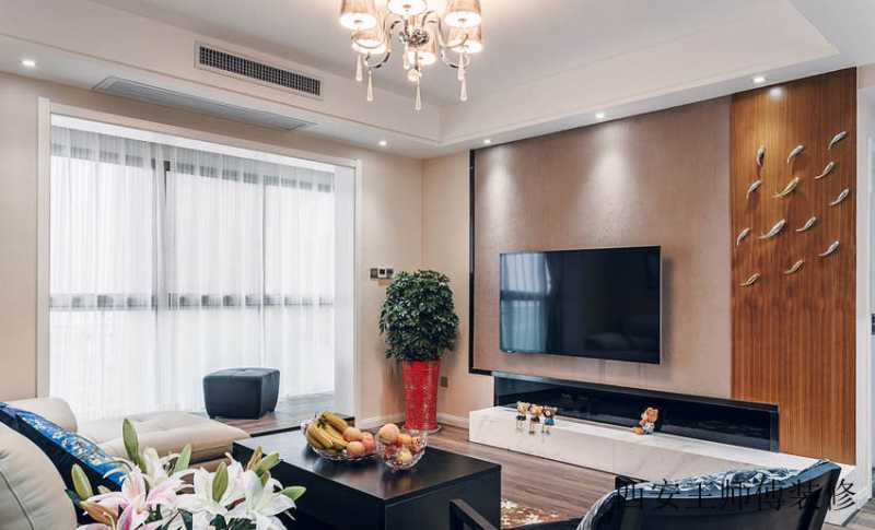 现代艺术风客厅背景墙设计