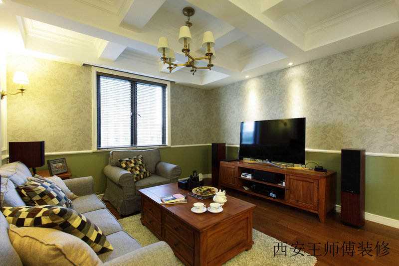 家居客厅美式乡村风格装饰效果图