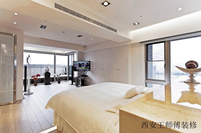 现代简约 酒店式公寓卧室效果图