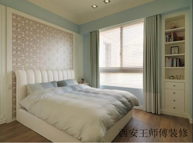 清新唯美现代卧室百叶窗设计