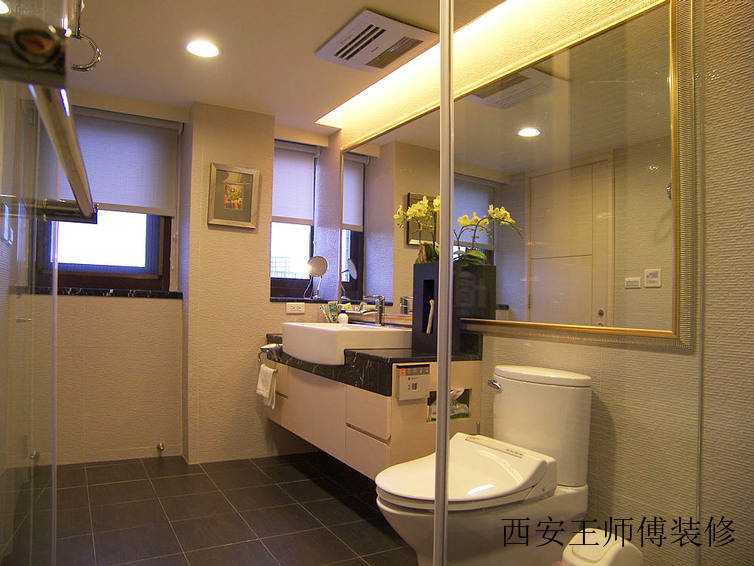简约现代风卫生间局部图