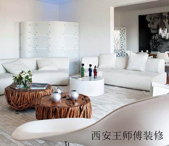 现代简约复式客厅家装图