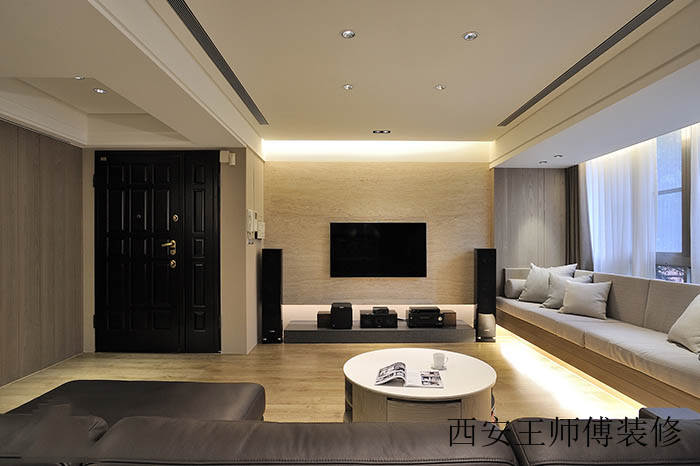现代时尚客厅吊顶效果图