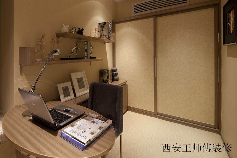 现代简洁书房装修效果图