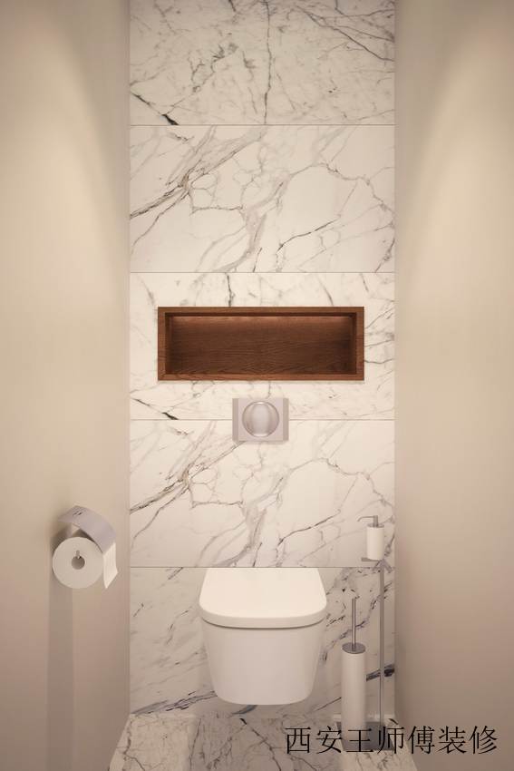 时尚简约卫生间马桶安装效果图