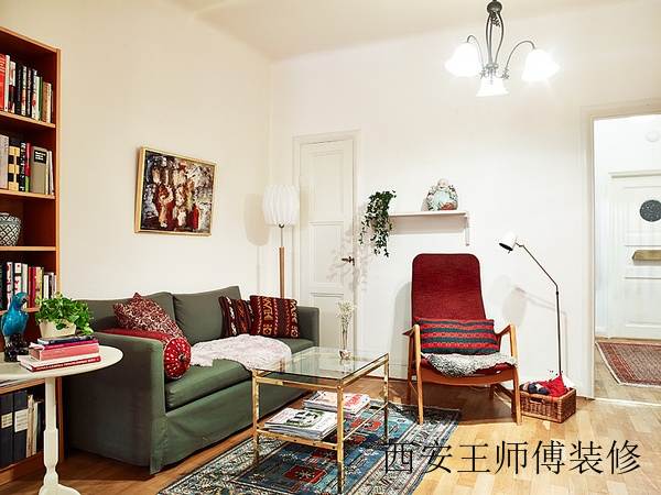 住宅式公寓客厅简约田园风格装修效果图