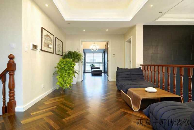 时尚后现代设计风格复式休闲区设计效果图