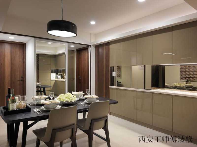 时尚现代风格餐厅背景墙设计 