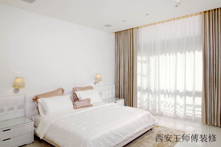 简约现代卧室窗帘效果图