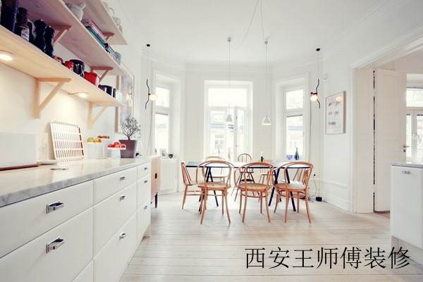 白色简约三居餐厅案例装饰图