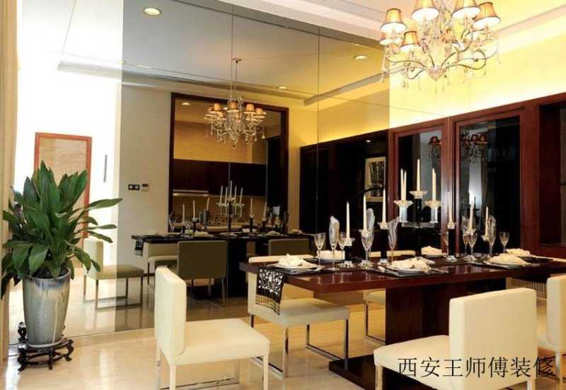 时尚现代风格复式餐厅灯光效果图