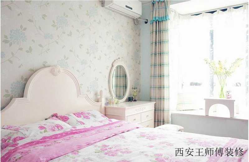 清爽可爱北欧卧室窗帘装饰