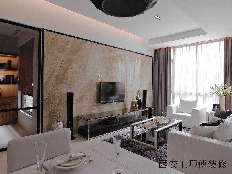 花岗岩客厅电视背景墙效果图