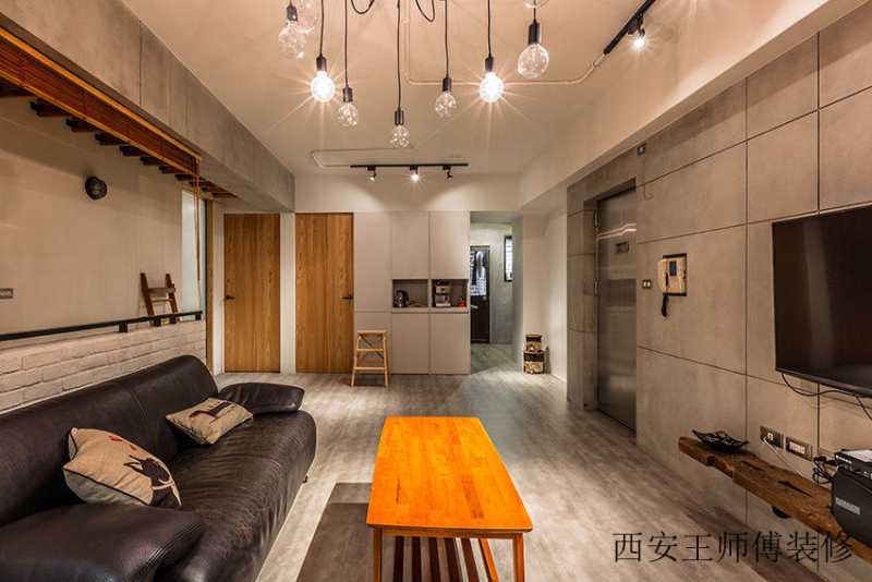 美式工业风客厅灯具设计