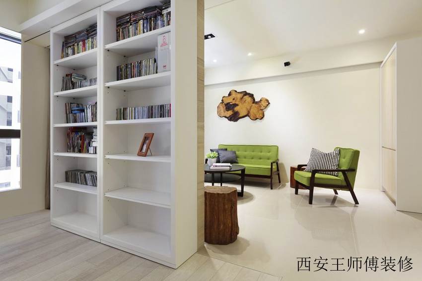 简约创意设计书柜隔断效果图