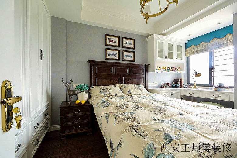 时尚高贵美式装修风格卧室软装装饰效果图