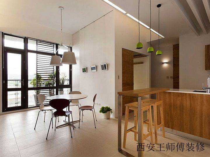 清新原木北欧风格一居餐厅设计装修案例图