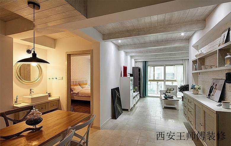 简洁朴素北欧工业风二居室内设计装修图