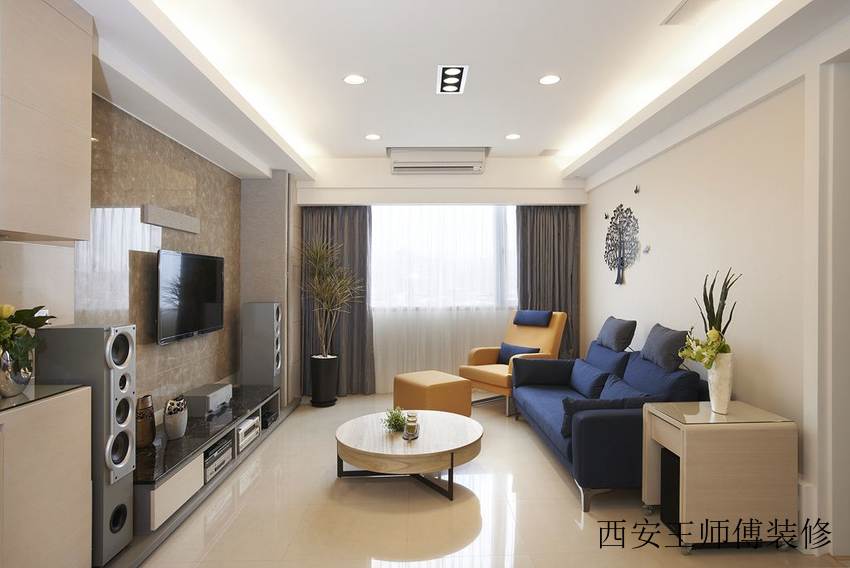 现代小户型客厅整体效果图