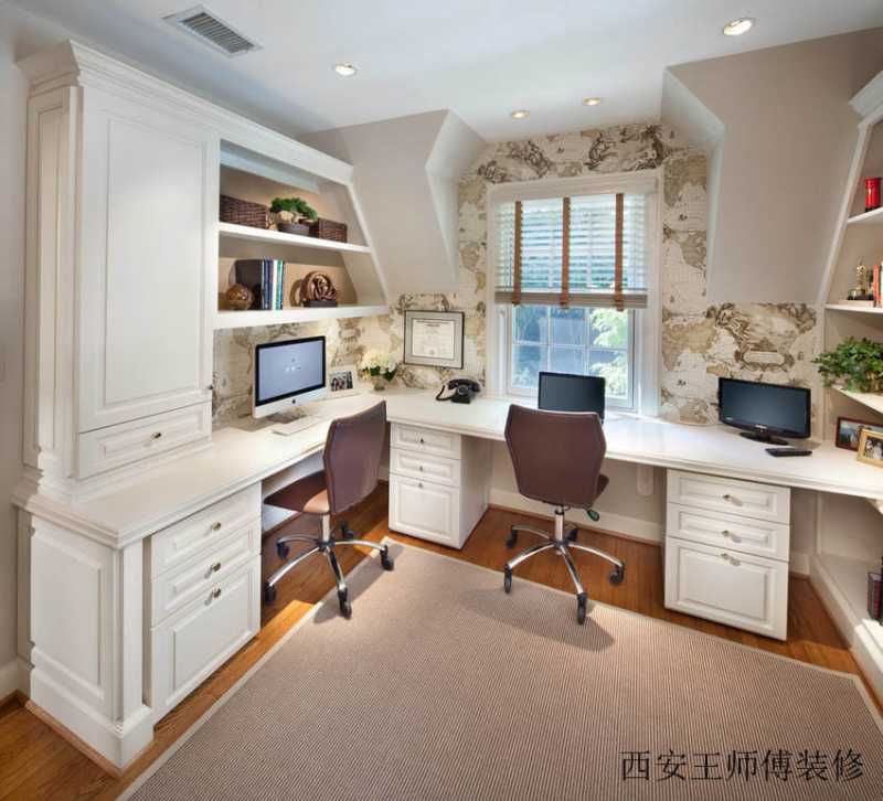 时尚精致简欧家居书房效果图
