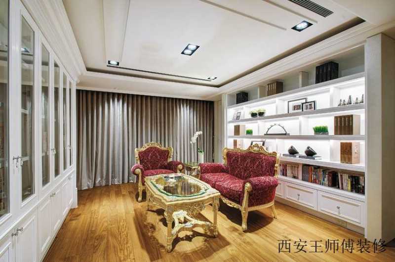 高贵典雅欧式书房家装图
