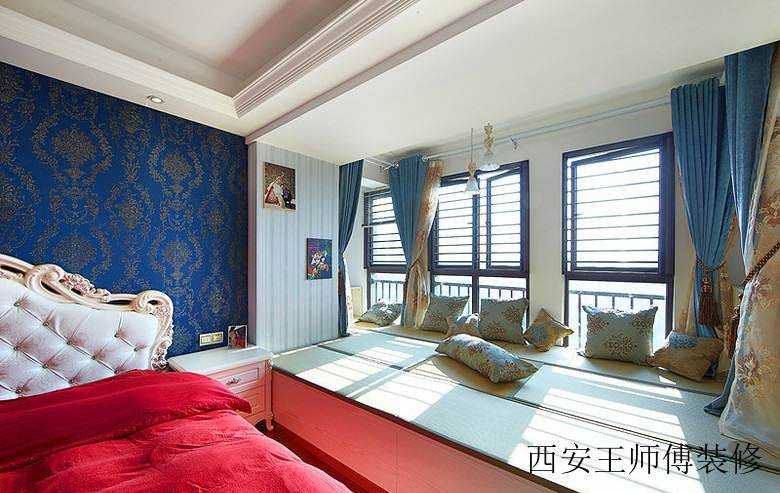 欧式混搭卧室地台榻榻米设计装修图