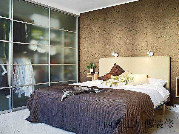 现代家装卧室玻璃门衣柜设计