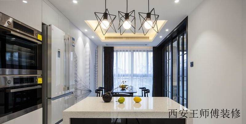 黑白简约餐厅吧台设计