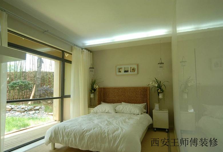 现代简约装饰风格卧室落地窗设计