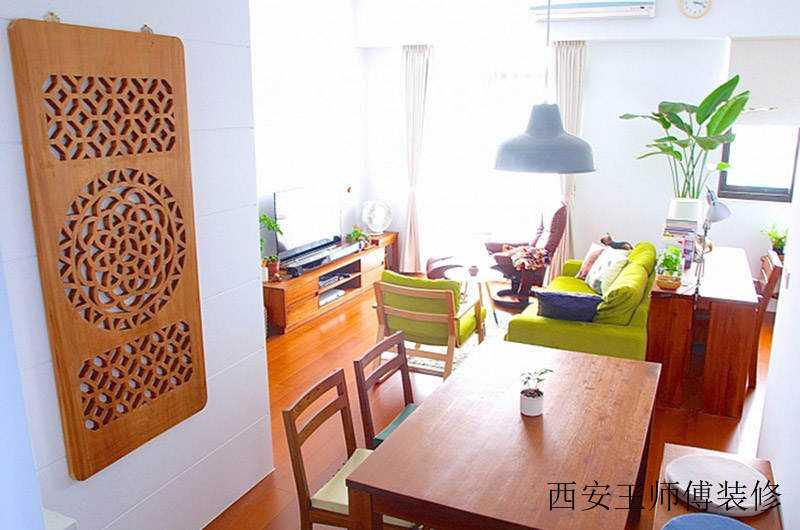 日式风格餐厅实木家具装饰图