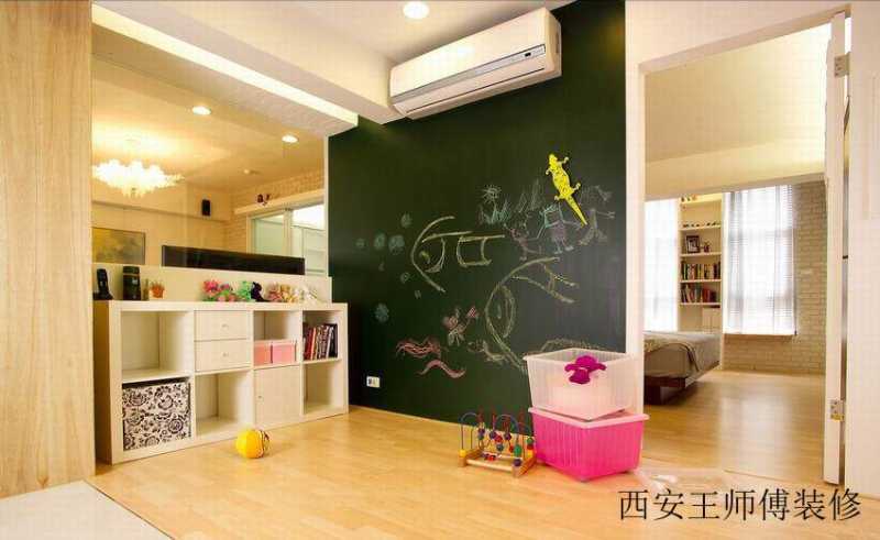 简约儿童房涂鸦墙设计