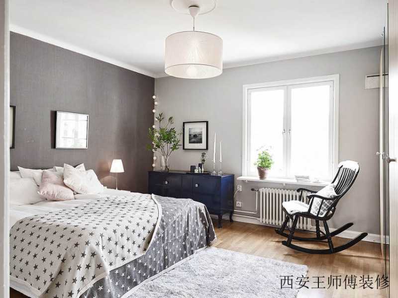 简洁北欧卧室窗台设计