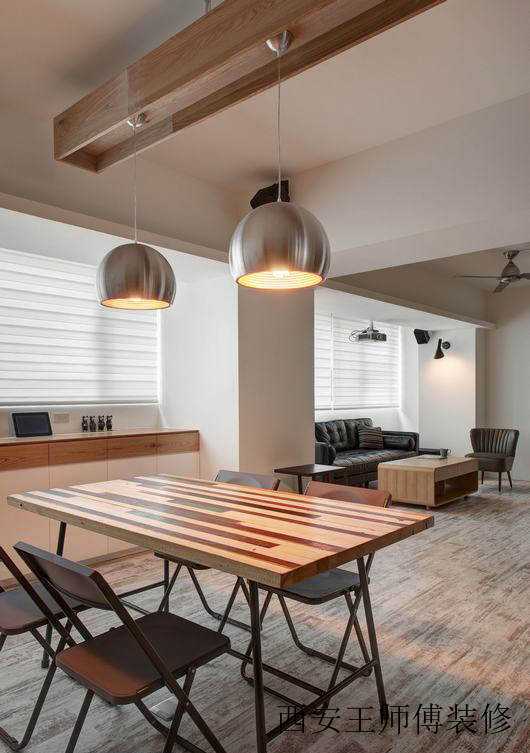 自然简约餐厅餐桌装饰图
