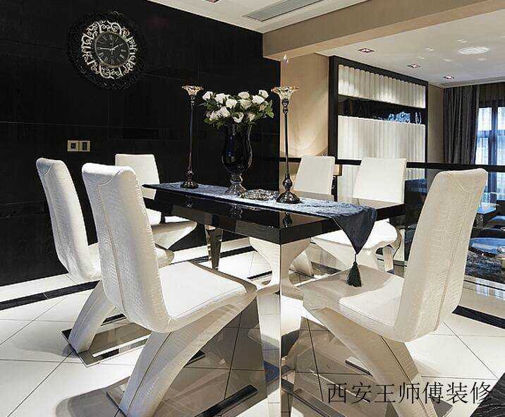 暗淡华丽后现代餐厅装饰欣赏图