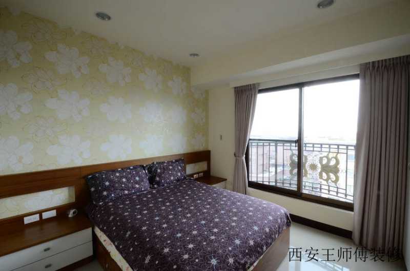 现代家装卧室花朵墙纸装饰