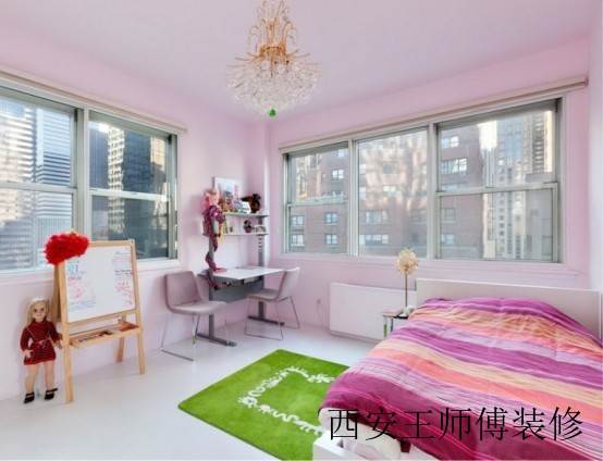 粉色可爱现代儿童房效果图