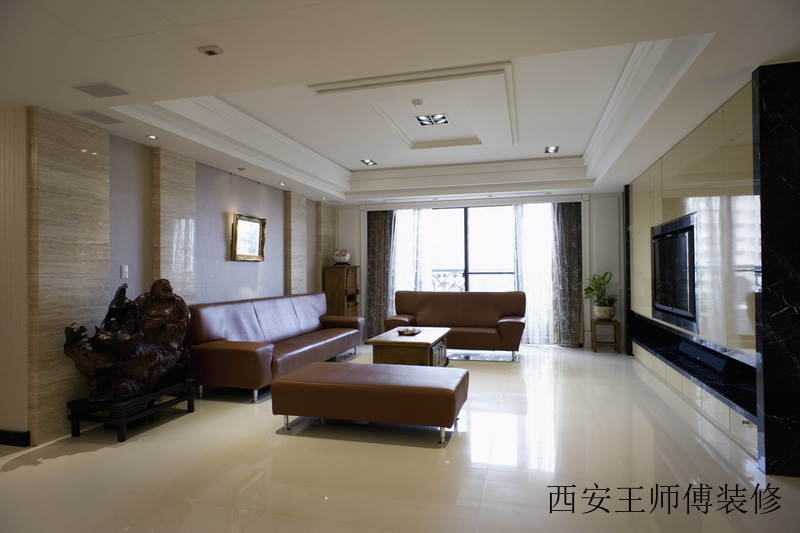 时尚简约现代公寓客厅精装图