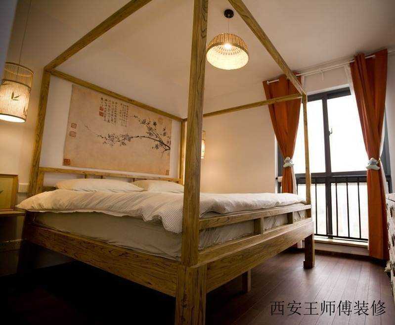古典中式卧室四柱床装饰图