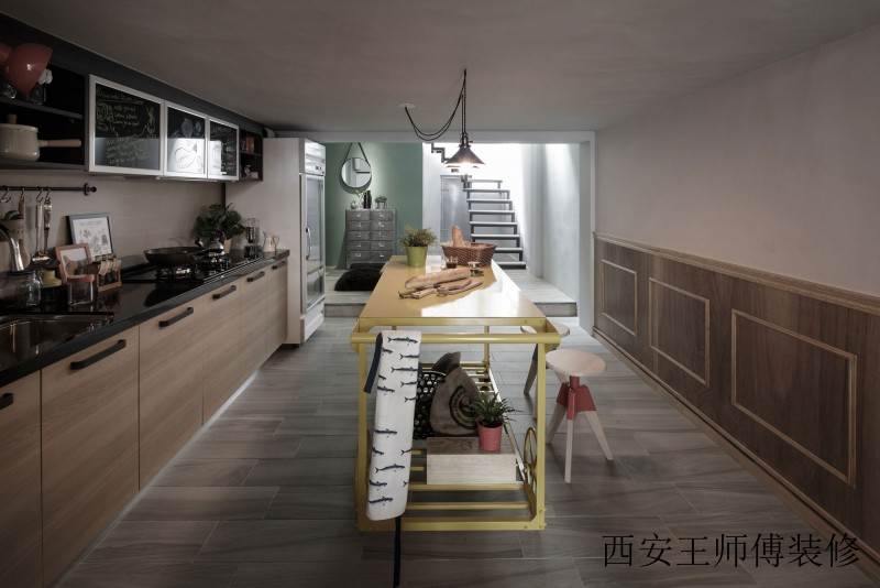 最新美式乡村风格厨房装修效果图